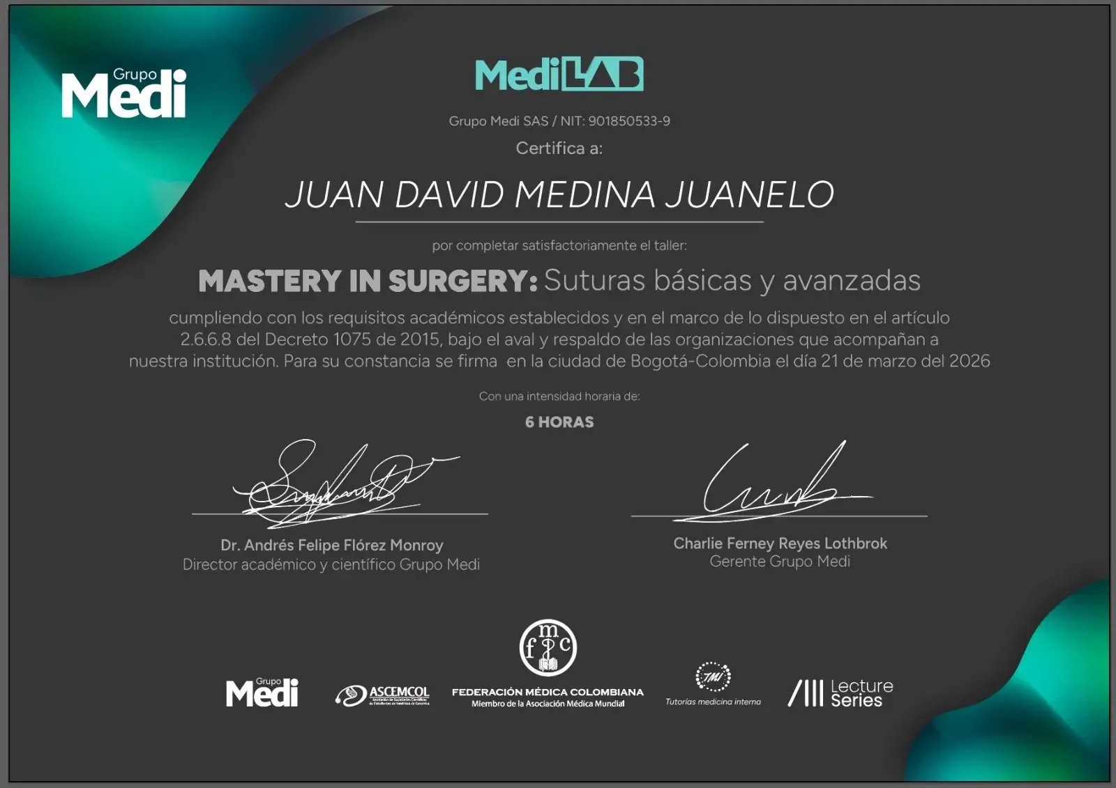 Diploma Oficial Medi × Lecture Series